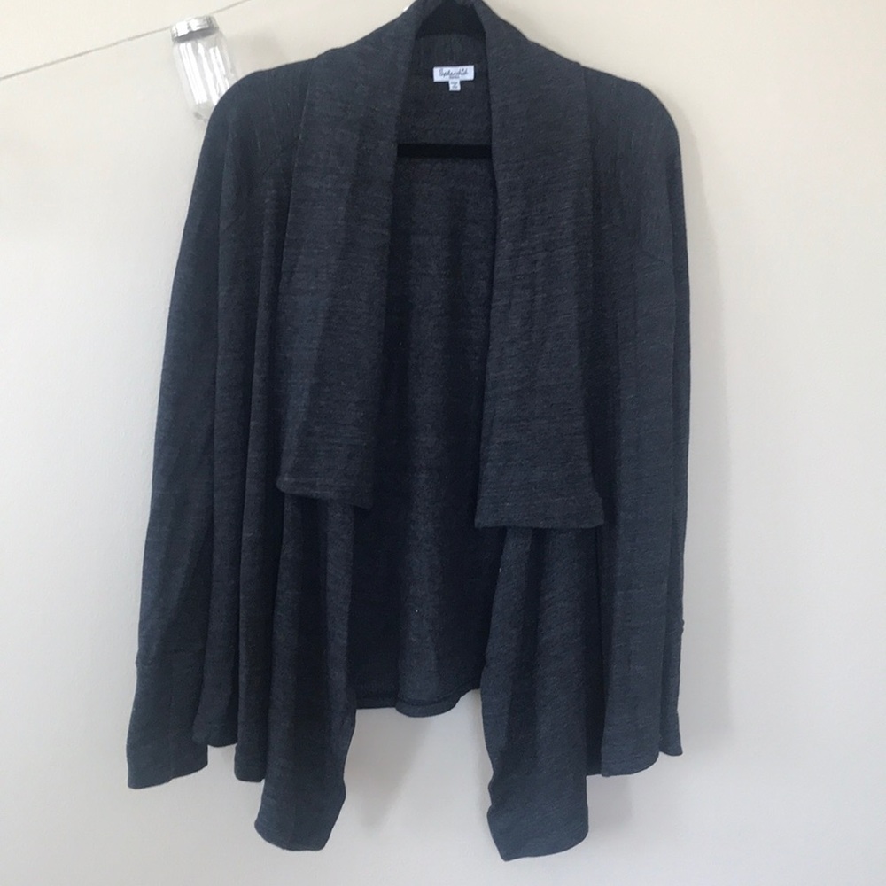 Gray draped splendid sweater
